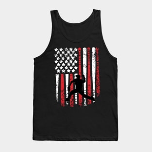 USA Baseball Flag Tank Top